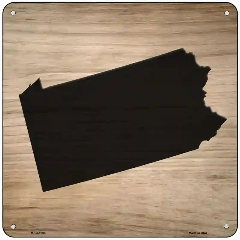 Pennsylvania Shape Letter Tile Novelty Metal Square Sign 6" (MSQ)