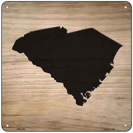 South Carolina Shape Letter Tile Novelty Metal Square Sign 6" (MSQ)