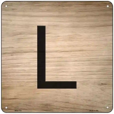 L Letter Tile Novelty Metal Square Sign 6" (MSQ)