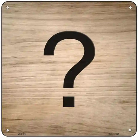 Question Mark Symbol Tiles Novelty Metal Square Sign 6" (MSQ)