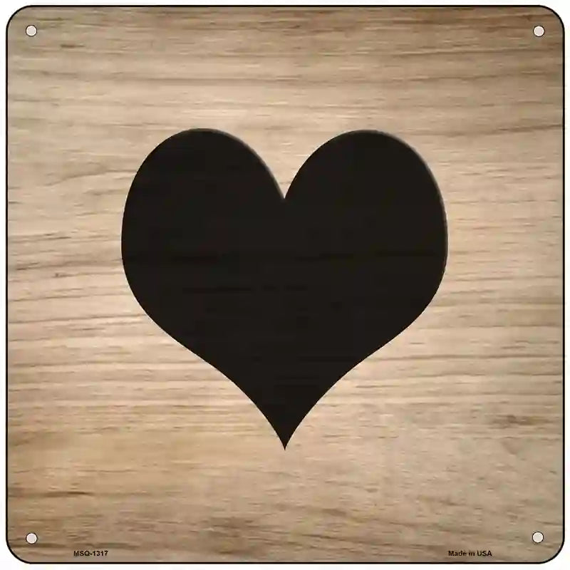 Heart Symbol Tiles Novelty Metal Square Sign 6" (MSQ)