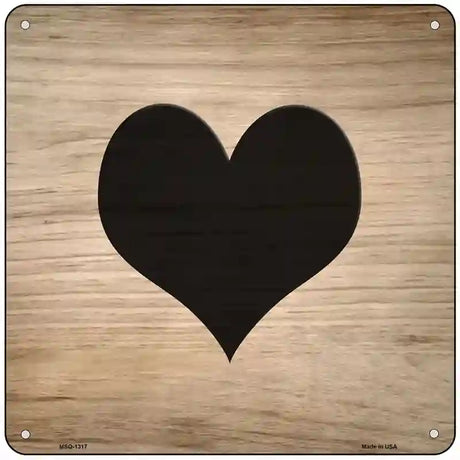 Heart Symbol Tiles Novelty Metal Square Sign 6" (MSQ)