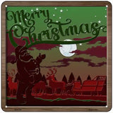 Merry Christmas Shadow Box Novelty Metal Square Sign 6" (MSQ)