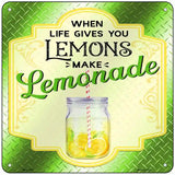 Make Lemonade Green Novelty Metal Square Sign 6" (MSQ)