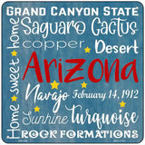 Arizona Motto Novelty Metal Square Sign 6" (MSQ)