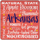 Arkansas Motto Novelty Metal Square Sign 6" (MSQ)