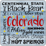 Colorado Motto Novelty Metal Square Sign 6" (MSQ)