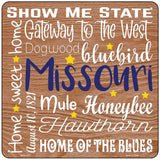 Missouri Motto Novelty Metal Square Sign 6" (MSQ)