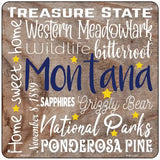 Montana Motto Novelty Metal Square Sign 6" (MSQ)