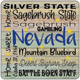 Nevada Motto Novelty Metal Square Sign 6" (MSQ)