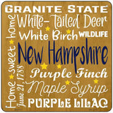 New Hampshire Motto Novelty Metal Square Sign 6" (MSQ)