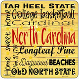 North Carolina Motto Novelty Metal Square Sign 6" (MSQ)