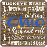 Ohio Motto Novelty Metal Square Sign 6" (MSQ)