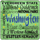 Washington Motto Novelty Metal Square Sign 6" (MSQ)