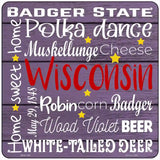 Wisconsin Motto Novelty Metal Square Sign 6" (MSQ)