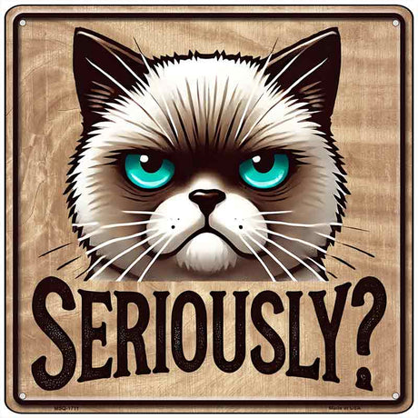 Seriously Novelty Metal Square Sign SQ-1711