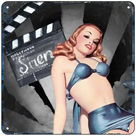 Actress Posing Novelty Square Sign 6" (MSQ)