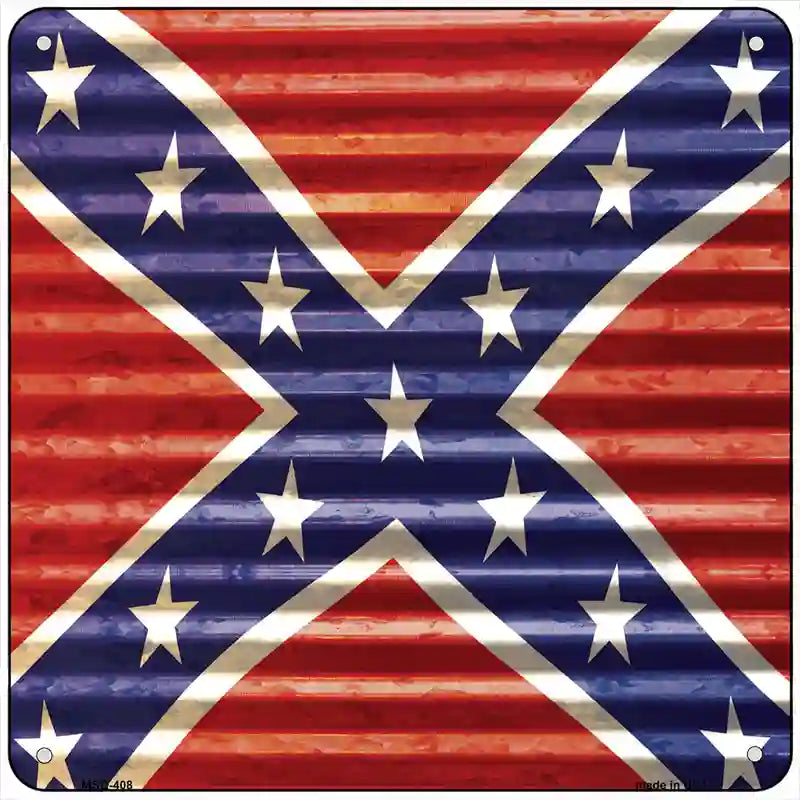 Confederate Flag Novelty Square Sign 6" (MSQ)