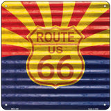 Route 66 Arizona Flag Novelty Square Sign 6" (MSQ)