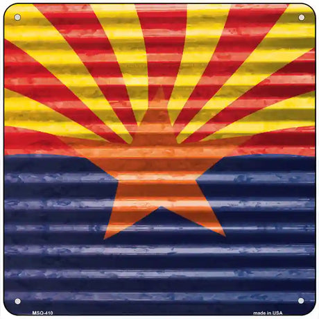 Arizona Flag Novelty Square Sign 6" (MSQ)