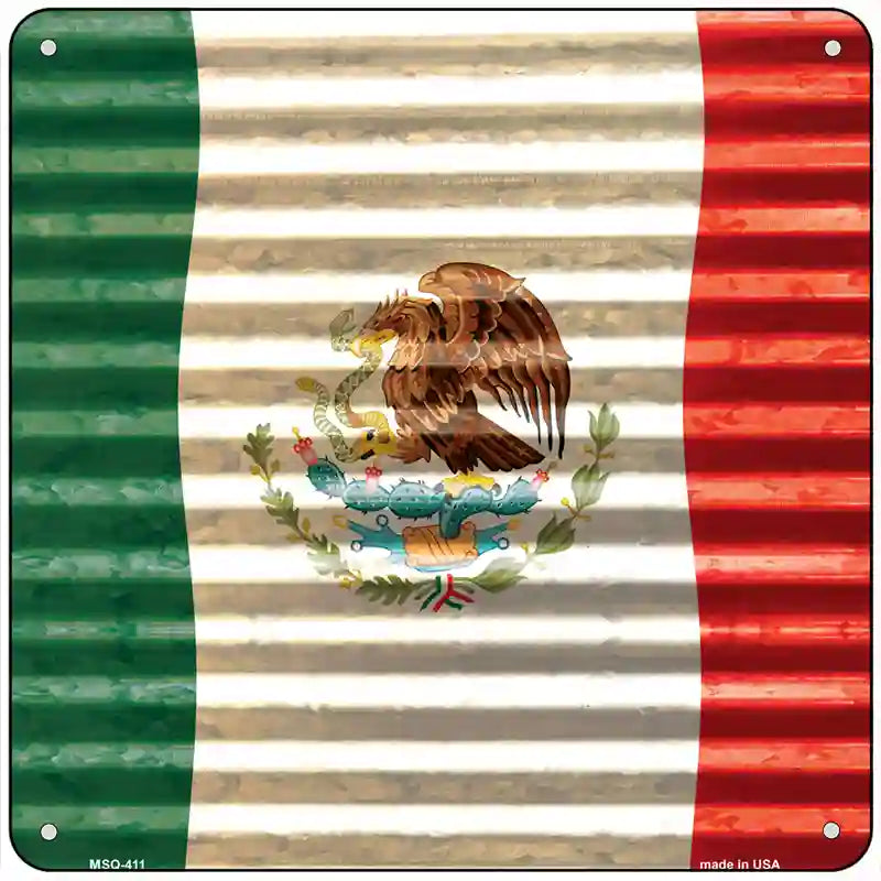 Mexico Flag Novelty Square Sign 6" (MSQ)