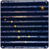 Alaska Flag Corrugated Effect Novelty Square Sign 6" (MSQ)