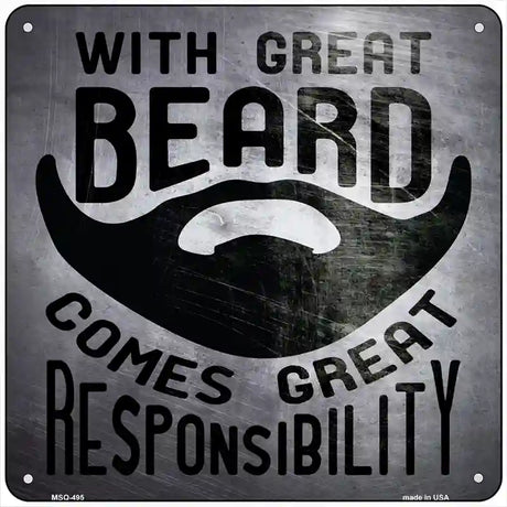 With Great Beard Novelty Square Sign 6" (MSQ)