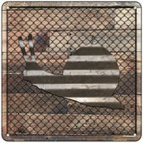 Corrugated Snail on Wood Novelty Metal Square Sign 6" (MSQ)