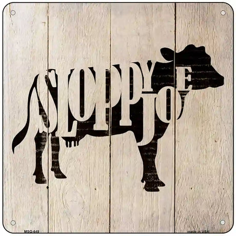 Cows Make Sloppy Joes Novelty Metal Square Sign 6" (MSQ)