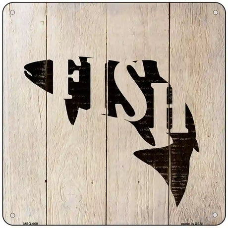 Fish Make Fish Novelty Metal Square Sign 6" (MSQ)