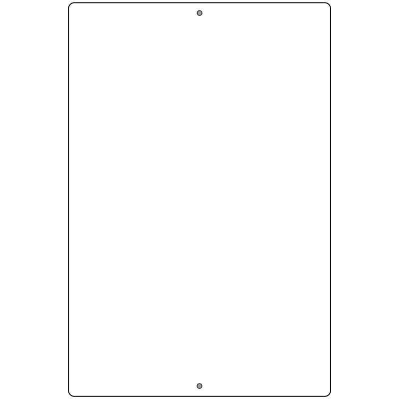 White Dye Sublimation 9X12 Metal Novelty Parking Sign P-000