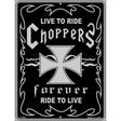 Live To Ride Metal Novelty Parking Sign 9" x 12" (P)