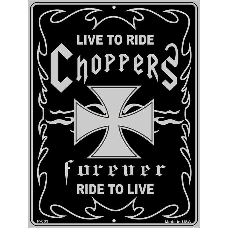 Live To Ride Metal Novelty Parking Sign 9" x 12" (P)