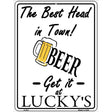 Best Head in Town Metal Novelty Parking Sign 9" x 12" (P)