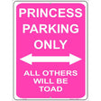 Princess Parking Only Metal Novelty Parking Sign 9" x 12" (P)