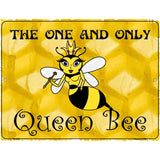 Queen Bee Horizontal Gold Metal Novelty Parking Sign 9" x 12" (P)