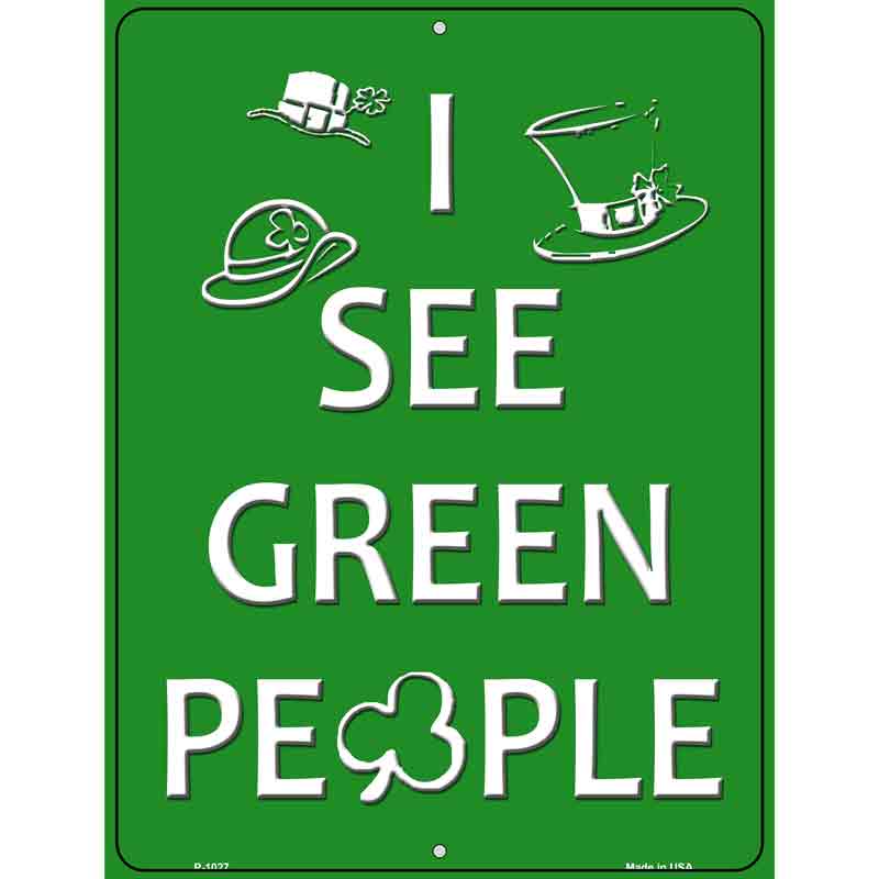 Green People Metal Novelty Parking Sign 9" x 12" (P)