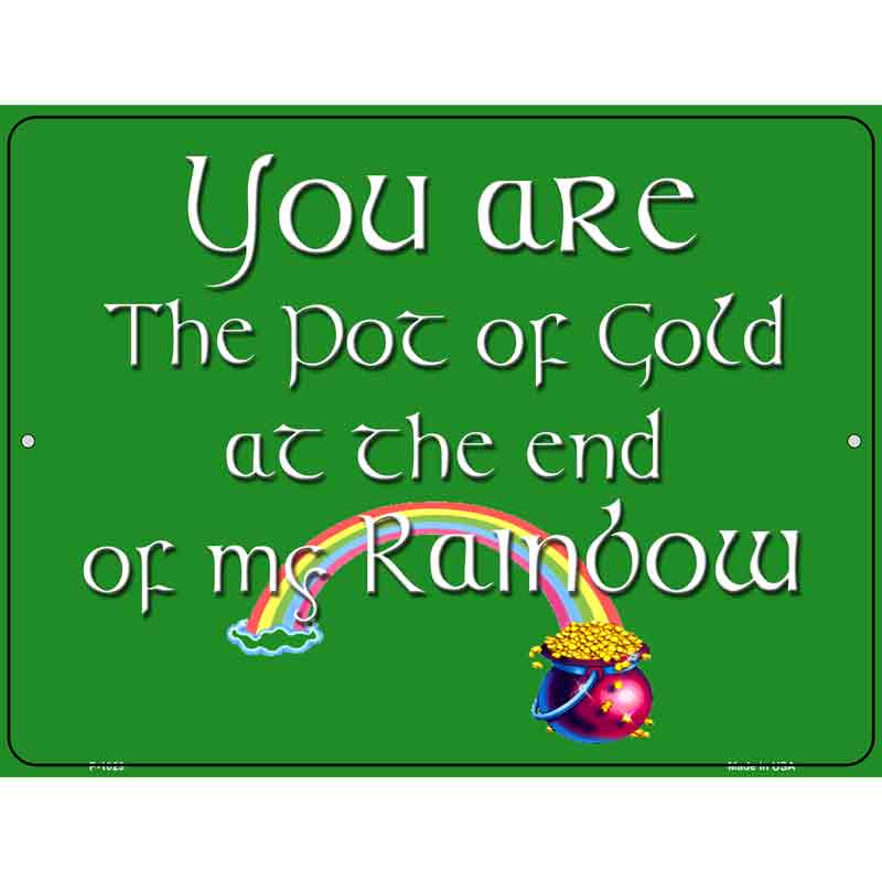 Pot of Gold Metal Novelty Parking Sign 9" x 12" (P)