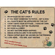 The Cats Rules Metal Novelty Parking Sign 9" x 12" (P)