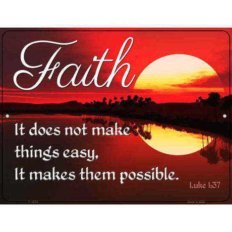 Faith Metal Novelty Parking Sign 9" x 12" (P)