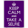 Keep Calm Take Selfie Metal Novelty Parking Sign 9" x 12" (P)