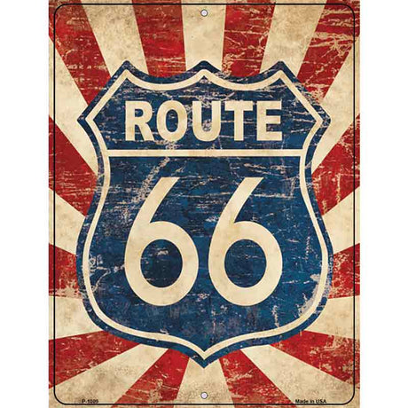 Vintage Route 66 Metal Novelty Parking Sign 9" x 12" (P)