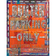 Quilter Parking Only Orange Metal Novelty Parking Sign 9" x 12" (P)