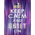 Keep Calm Quilt On Metal Novelty Parking Sign 9" x 12" (P)