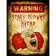 Scary Clowns Metal Novelty Parking Sign 9" x 12" (P)