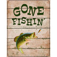 Gone Fishing Metal Novelty Parking Sign 9" x 12" (P)