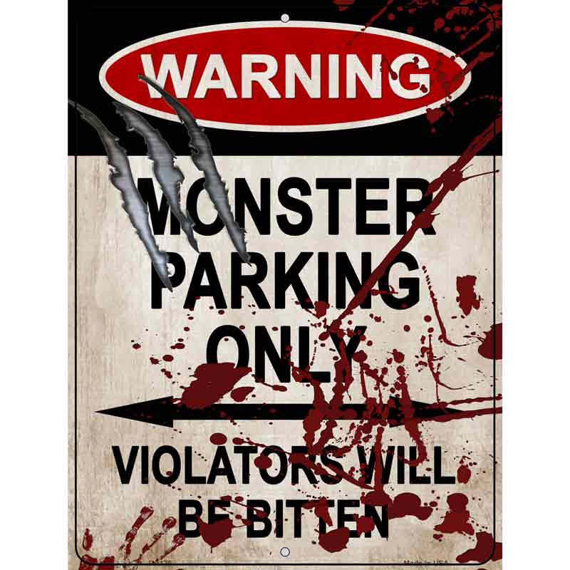 Monster Parking Metal Novelty Parking Sign 9" x 12" (P)