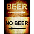 Beer No Beer Metal Novelty Parking Sign 9" x 12" (P)