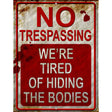 No Trespassing Metal Novelty Parking Sign 9" x 12" (P)