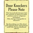 Door Knockers Metal Novelty Parking Sign 9" x 12" (P)